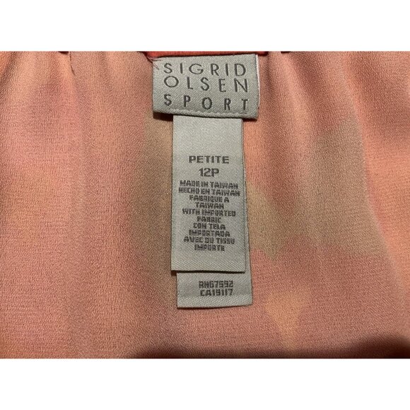 Sigrid Olsen Sport Maxi Skirt Petite 12 Bright Spring Colors Button Zip Closure - Picture 7 of 10